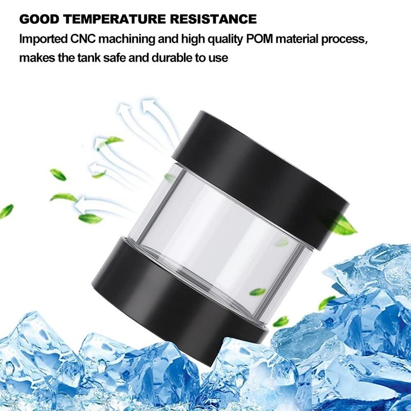 Hilitand YSX-6PC 3 Holes Cylindrical Computer Water Cooling Tank, 50mm OD Cylinder Reservoir With G1/4 Thread Holes for Desktop - Image 2